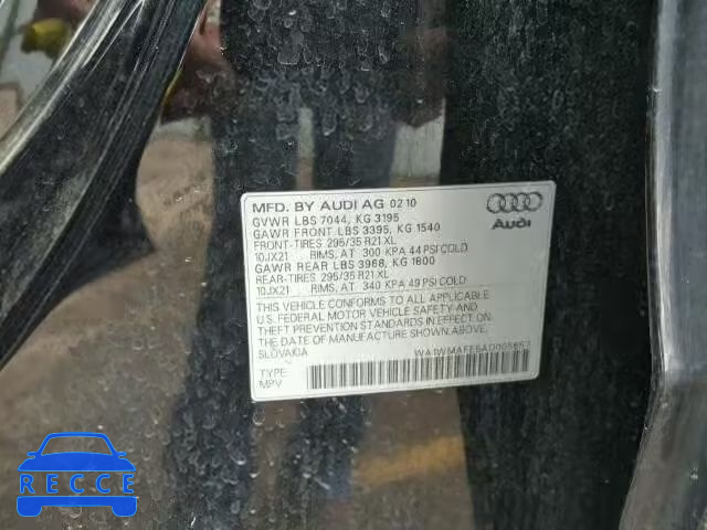 2010 AUDI Q7 PRESTIG WA1WMAFE5AD005657 image 9