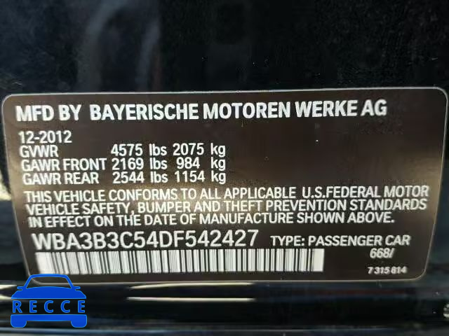 2013 BMW 328XI WBA3B3C54DF542427 image 9