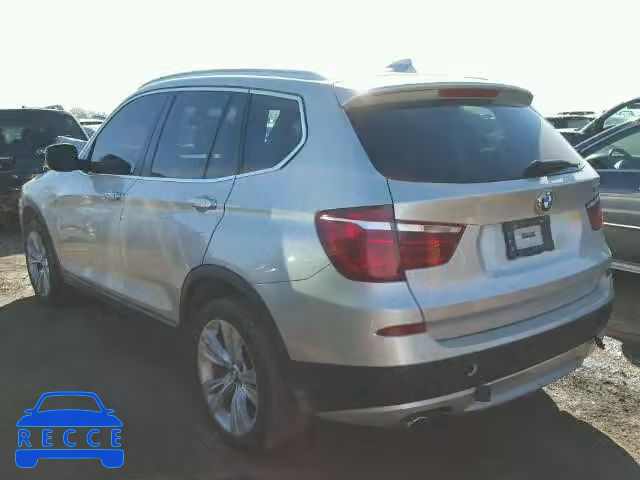 2012 BMW X3 XDRIVE3 5UXWX7C5XCL976178 image 2