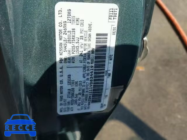 1997 NISSAN QUEST XE/G 4N2DN1111VD834419 image 9