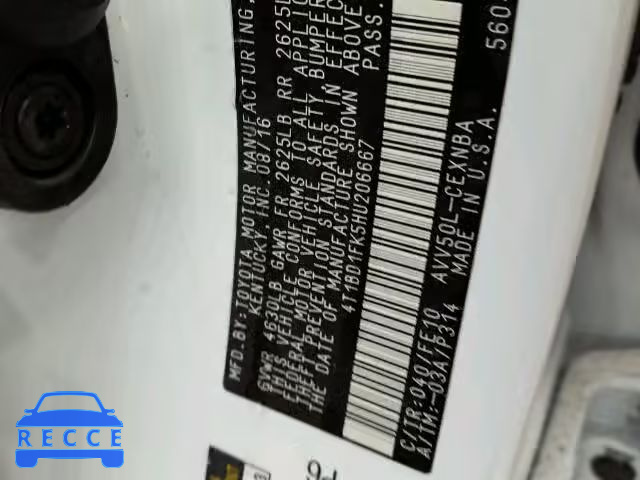 2017 TOYOTA CAMRY HYBR 4T1BD1FK5HU206667 image 9