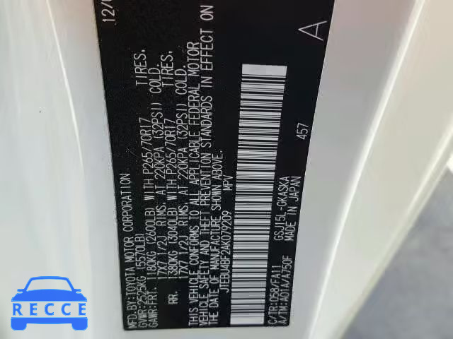 2010 TOYOTA FJ CRUISER JTEBU4BF2AK079209 image 9