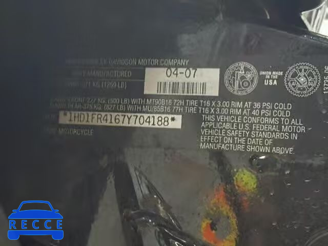 2007 HARLEY-DAVIDSON FLHRCI 1HD1FR4167Y704188 Bild 9