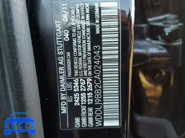 2012 MERCEDES-BENZ CLS550 4MA WDDLJ9BB2CA024043 image 9
