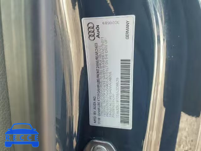 2009 AUDI A5 QUATTRO WAUDK78T09A009529 зображення 9
