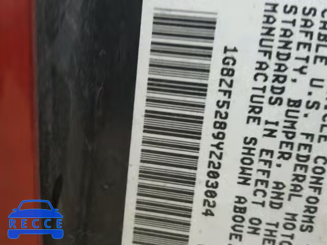 2000 SATURN SL 1G8ZF5289YZ203024 image 9