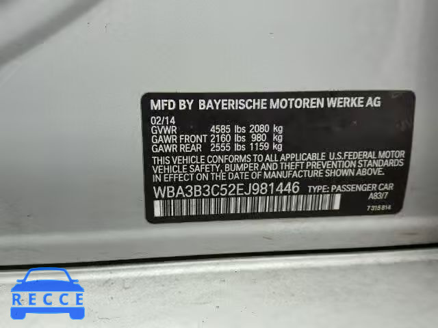 2014 BMW 328XI WBA3B3C52EJ981446 image 9