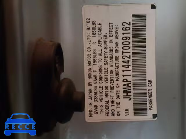2002 HONDA S2000 JHMAP11442T009162 image 9