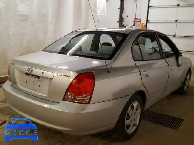 2004 HYUNDAI ELANTRA KMHDN46D64U763400 image 3