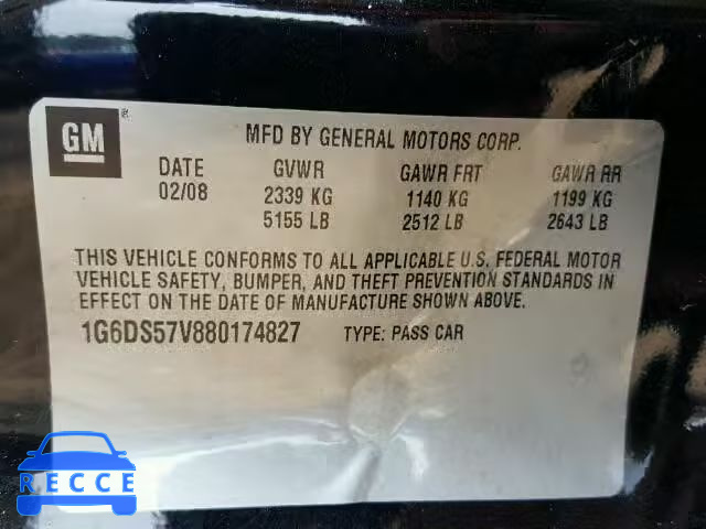2008 CADILLAC CTS HIGH F 1G6DS57V880174827 image 9