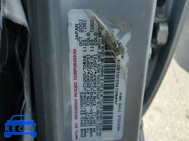 2002 MITSUBISHI MONTERO XL JA4MW31R62J018329 image 9