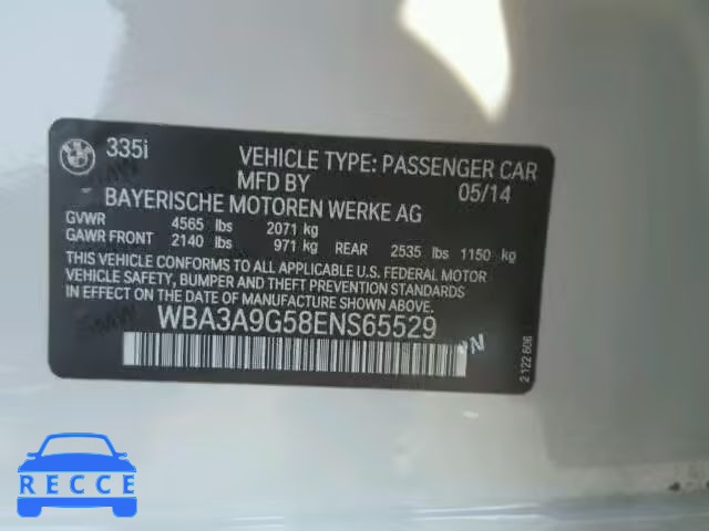 2014 BMW 335I WBA3A9G58ENS65529 image 9