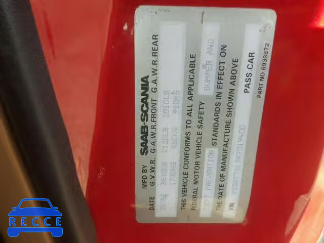 1989 SAAB 900 YS3AT76L9K7019400 image 9