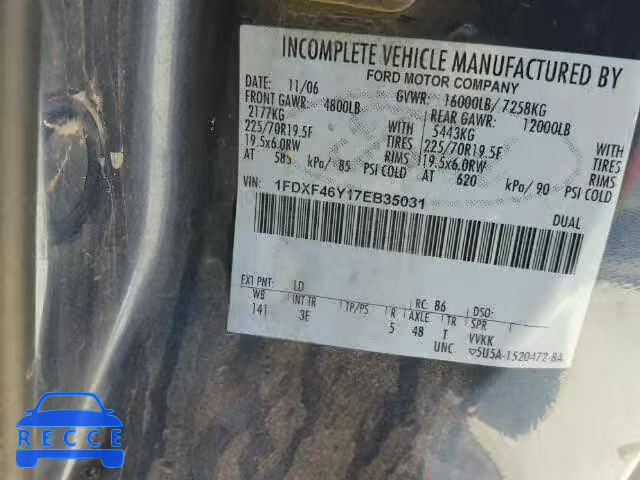 2007 FORD F450 SUPER 1FDXF46Y17EB35031 image 9