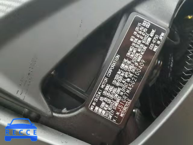 2016 SUZUKI GSX-R750 JS1GR7MA5G2100409 image 9