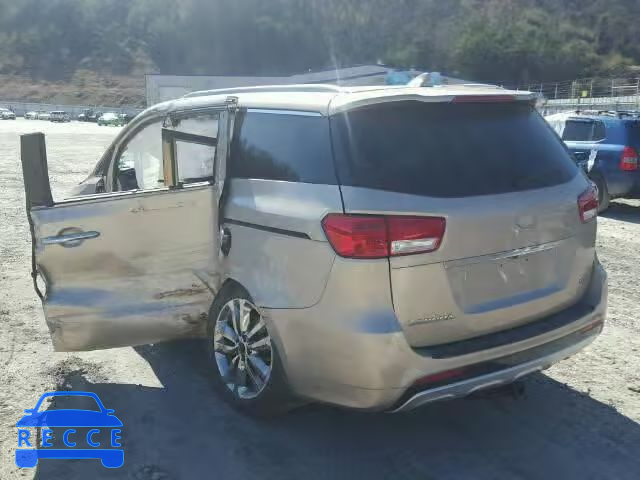 2015 KIA SEDONA SXL KNDME5C10F6031842 image 2