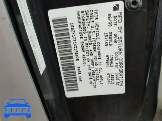 1999 SATURN SC2 1G8ZY1271XZ358028 image 9