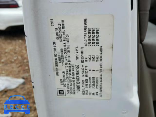 1999 GMC ENVOY 1GKDT13WXX2527853 image 9