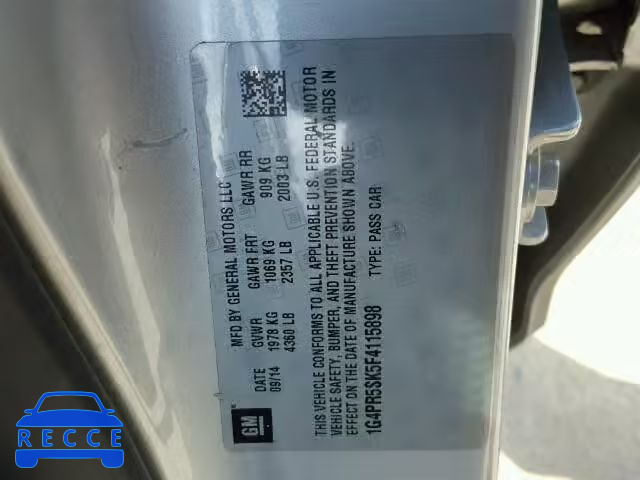 2015 BUICK VERANO CON 1G4PR5SK5F4115898 Bild 9