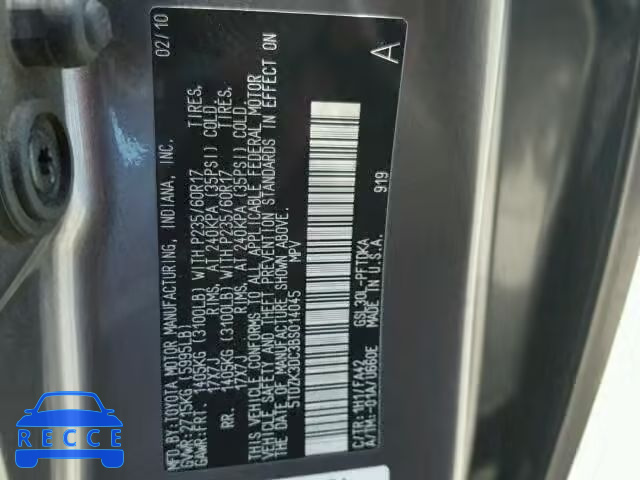 2011 TOYOTA SIENNA 5TDZK3DC3BS014045 image 9