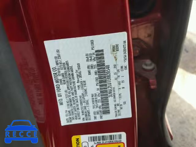 2014 LINCOLN MKZ HYBRID 3LN6L2LU1ER820540 image 9