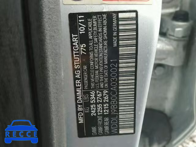 2012 MERCEDES-BENZ CLS550 4MA WDDLJ9BB0CA030021 image 9