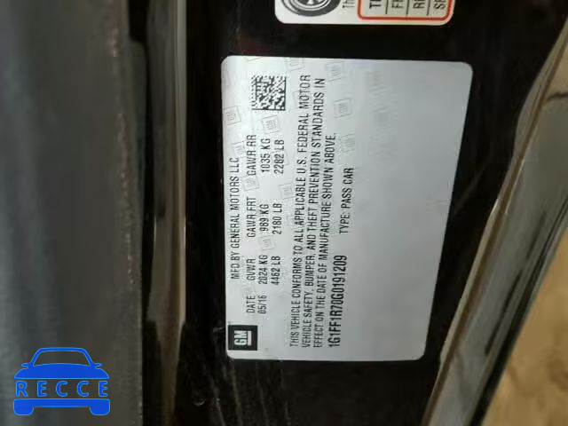 2016 CHEVROLET CAMARO SS 1G1FF1R70G0191209 image 9