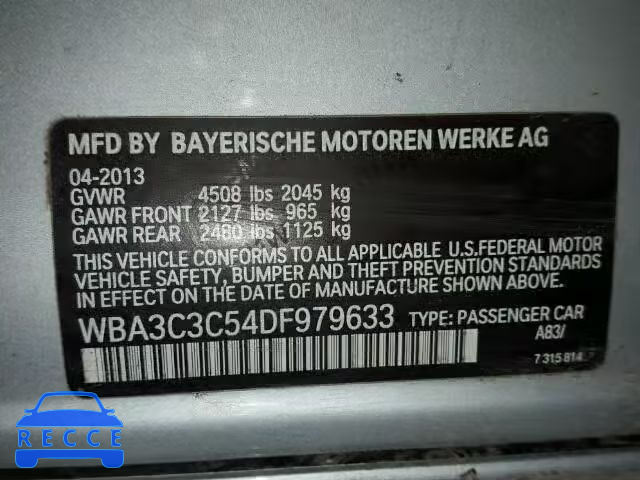 2013 BMW 320I XDRIV WBA3C3C54DF979633 image 9