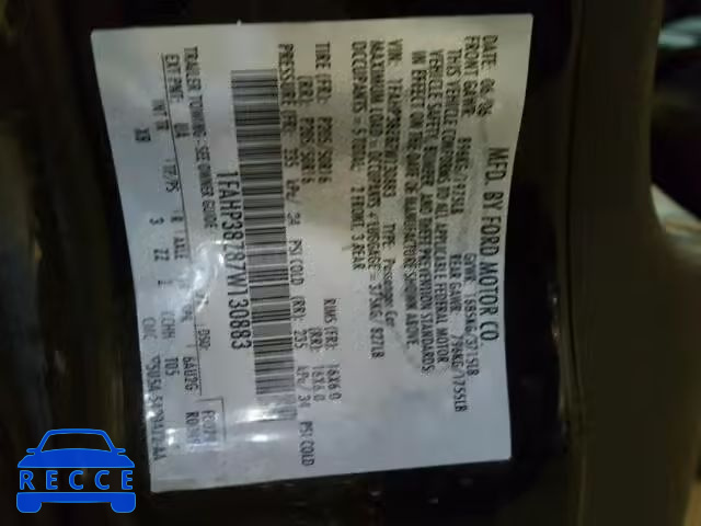 2007 FORD FOCUS ST 1FAHP38Z87W130883 image 9