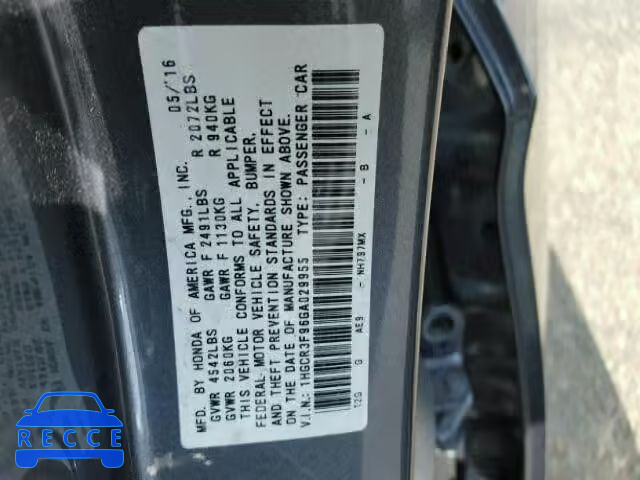 2016 HONDA ACCORD TOU 1HGCR3F96GA029955 зображення 9