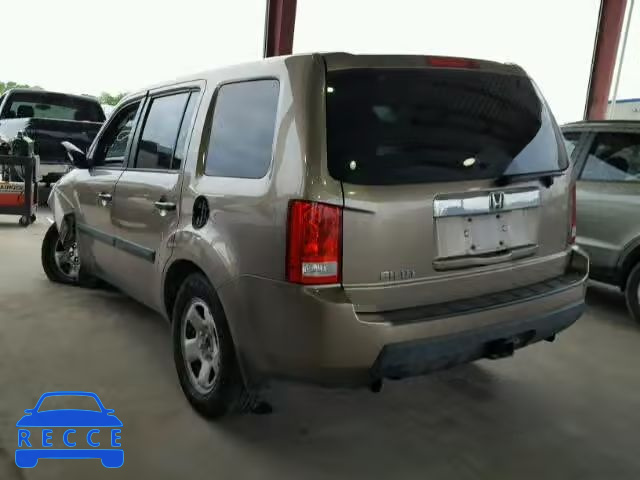 2011 HONDA PILOT LX 5FNYF3H21BB013515 image 2