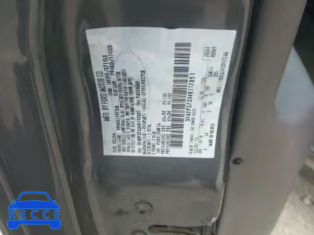 2004 FORD FOCUS ZX5 3FAFP37334R117851 image 9