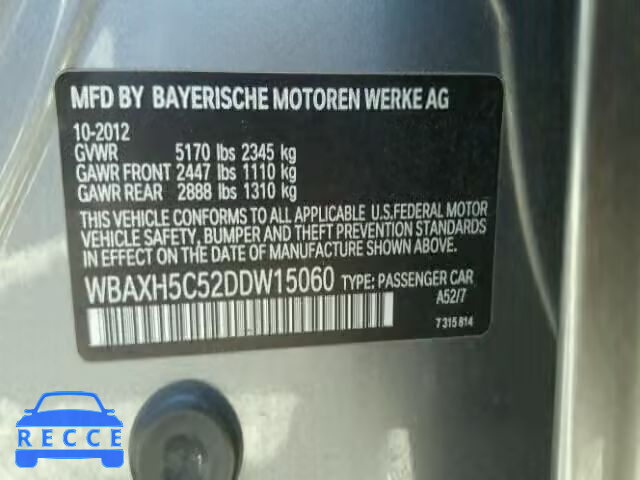 2013 BMW 528XI WBAXH5C52DDW15060 image 9