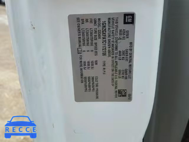 2012 CHEVROLET EXPRESS G3 1GNZGXFA7C1172706 image 9