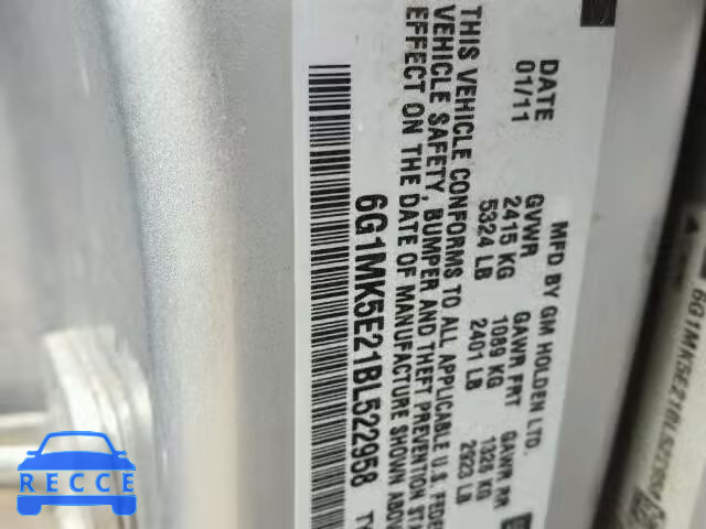 2011 CHEVROLET CAPRICE PO 6G1MK5E21BL522958 image 9