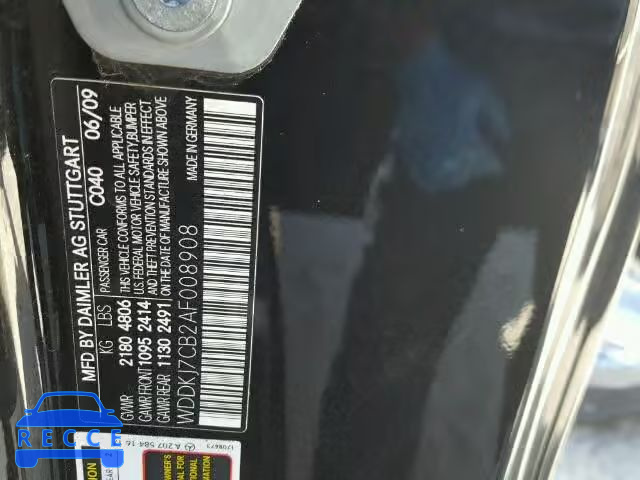 2010 MERCEDES-BENZ E550 WDDKJ7CB2AF008908 image 9