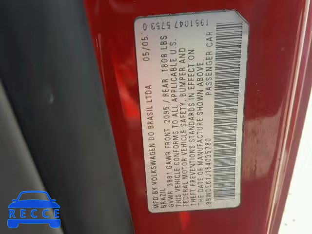 2005 VOLKSWAGEN GTI 9BWDE61J154035780 image 9