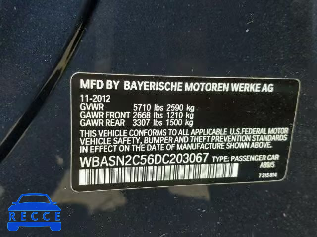 2013 BMW 535I GT WBASN2C56DC203067 image 9