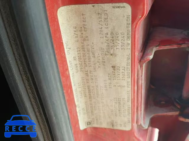 1991 GMC JIMMY S15 1GKDT13Z8M2534225 image 9