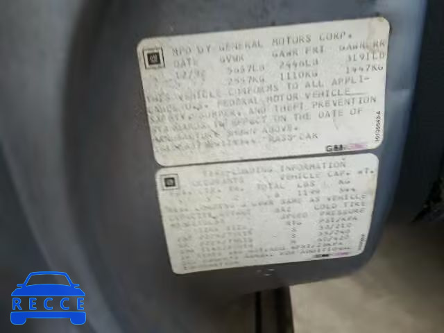 1993 CHEVROLET CAPRICE CL 1G1BL8379PW114344 image 9