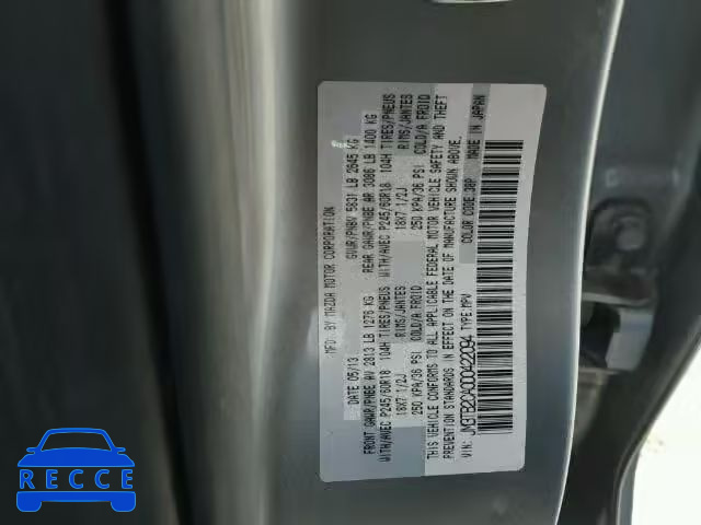 2013 MAZDA CX-9 TOURI JM3TB2CA0D0422094 image 9