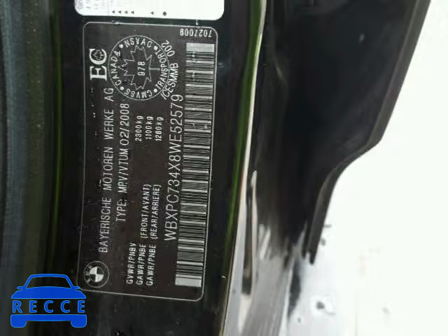 2008 BMW X3 3.0I WBXPC734X8WE52579 image 9