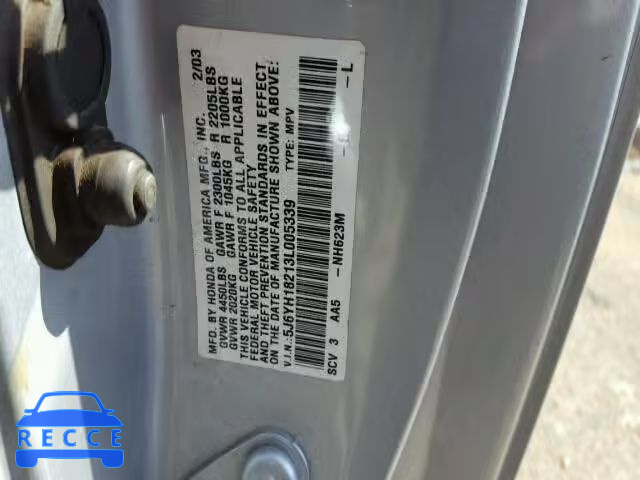 2003 HONDA ELEMENT DX 5J6YH18213L005339 image 9