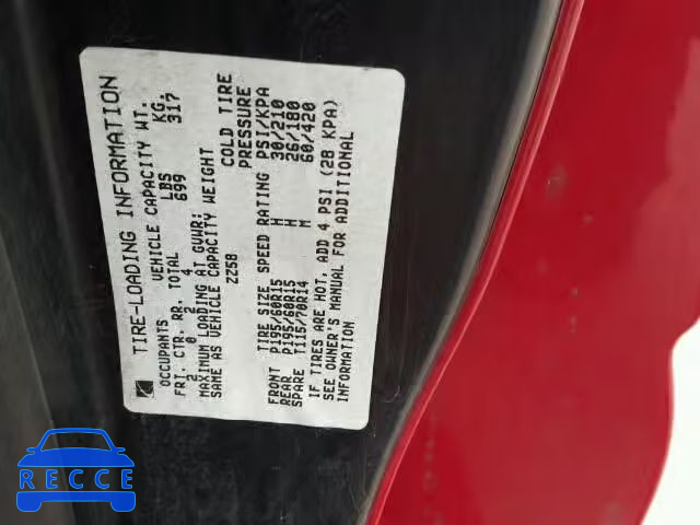 1999 SATURN SC2 1G8ZR1277XZ289469 image 9