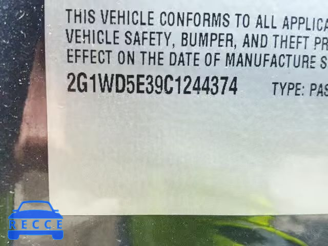2012 CHEVROLET IMPALA POL 2G1WD5E39C1244374 image 9