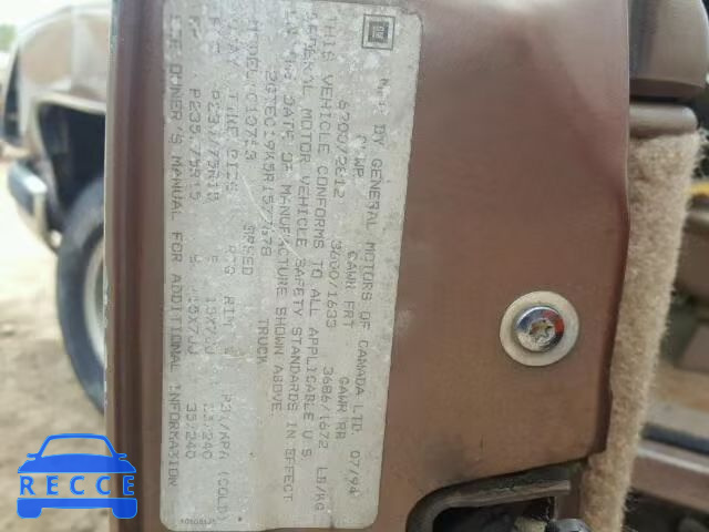 1994 GMC SIERRA C15 2GTEC19K5R1577678 image 9