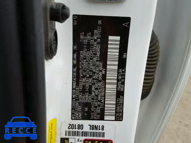2013 TOYOTA SEQUOIA LI 5TDJW5G18DS076177 image 9