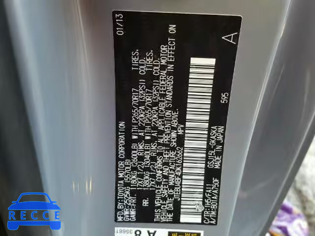 2013 TOYOTA FJ CRUISER JTEBU4BF4DK162662 image 9