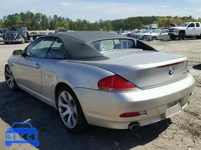 2006 BMW 650I WBAEK134X6CN78972 зображення 2