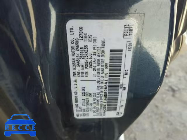 1998 NISSAN QUEST XE/G 4N2ZN1116WD806641 image 9